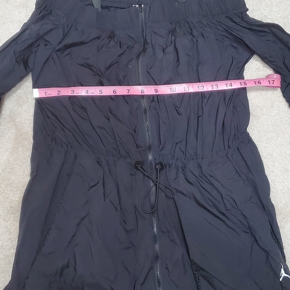 Air Jordan Off-Shoulder Utility Jacket Waist Long Sleeves Black - Picture 16 of 16